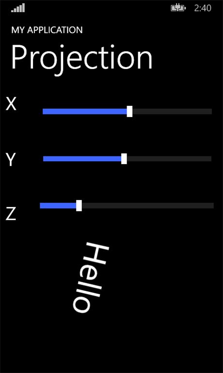 rotation or projection
